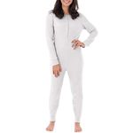 Fruit of the Loom womens Micro Waffle Premium Thermal Union Suit, White, Medium-Large