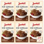 Junket Chocolate Ice Cream Mix: Makes 6 Quarts Old Fashioned Homemade Ice Cream for Ice Cream Maker or Hand Stir - Just Add Milk and Cream, Chill, and Enjoy. Quick and Easy! 4 oz Box of Powdered Ice Cream Starter Mix (Pack of 6)