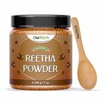 OurHerb Pure & Natural Reetha (Aritha, Soap Nut) Powder for Hair Care with Wooden Spoon - 200g | 7 Oz