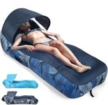 Whixant Inflatable Lounger Air Sofa with Sun Shade Cover Waterproof Inflatable Couch Chair for Camping Beach Hiking Backyard, Easy to Set Up Inflatable Couch