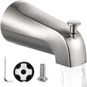 Enhon Slip On Diverter Tub Spout Compatible with Kohler GP85556, Bathroom Shower Bathtub Faucet Spout Replacement Fits 1/2'' Copper Water Tube, 5/32'' Hex Wrench Included (Brushed Nickel Color,1 Pack)