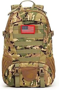 Houart Camo Backpack,Military Tactical Backpack for Men with Flag Patch,30L School Backpack for Outdoor