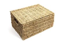 Woodluv Storage Boxes With Lids, Storage Baskets With lids, Woven Natural Seagrass, Storage Baskets for Shelves, Gift Hamper basket, Large