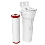 AQUATICLIFE Classic Carbon Plus Water Filtration Clear Canister Filter with Chloramine Cartridge and Tubing