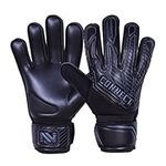 CONNECT KIDS, BOYS & GIRLS, JUNIOR, SOCCER GOALKEEPER GLOVES, FOR TRANING – CHILDRENS, ROUGH PROFILE GRIP (Grey-Blk, 3)