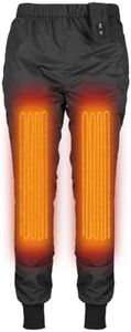 MIDIAN Heated Pants for Mens Winter 12V Motorcycle Protective Gear Electric Heating Trousers with 2 Heat Zones for Cold Weather Riding(Black-XL)