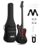Tostar Electric Guitar: P90 Pickups, TOM Bridge & Smoked Matte Finish, 3-Way Switch, 39" Solid Body Electric Guitar for Intermediate Players, Guitarra Eléctrica Kit, Musical Birthday Gifts, Black