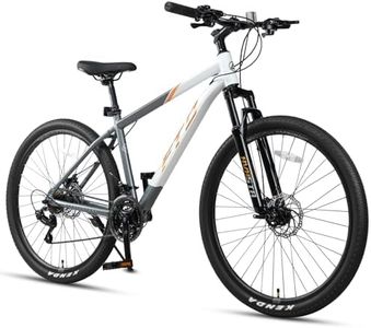 AVASTA 27.5-inch Mountain Bike for Man Male and Woman Female Adult with Lightweight Aluminum Alloy Frame and Dual Disc Brakes,Front Suspension,21-Speed Gear Shifters,Hidden Brake Cables,Golden