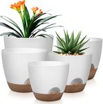 QRRICA Plant Pots 10/9/8/7.5/7 Inch