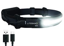 OPTIMAL VENTURES Liteband ACTIV 520 Wide-Beam LED Headlamp, 210° Illumination, 520 Lumens, Lightweight, Rechargeable, USB-C, Red LED Mode, Camping, Running, Hiking, Fits Hard Hats, Night