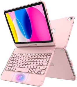 TQQ Clavier pour iPad 10/11 Ème Generation (10.9 Pouces 2022/11 Pouces A16 2025) avec Pavé Tactile de Précision, Clavier Rétroéclairé 10 Couleurs de Type Ordinateur Portable, Clavier Français AZERTY