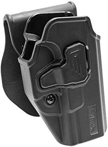 LayLax CQC Holster for Glock [Right Hand] [Black] Glock G17 G18 G19 Polymer One-Touch Detachable Angle Adjustment