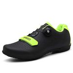 Bicycle Shoes for Men and Women Without Lock Road Bike Bicycle Hard-Soled Sneakers (10,Black)