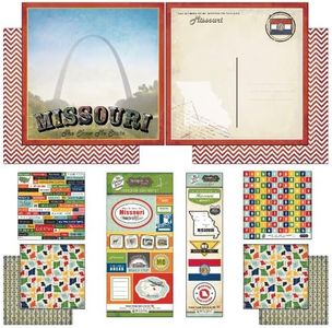 Scrapbook Customs Themed Paper and Stickers Scrapbook Kit, Missouri Vintage, 12 inch by 12 inch