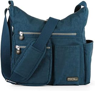 MHCNLL Crossbody Bag with Anti Theft RFID Pocket - Women Lightweight Water-Resistant Purse, Navy Blue