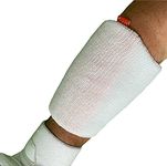 Ayrtek Cricket Hybrid Sweatband Arm Guard- White (Super Size- 6 inch length)