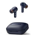 Donner Noise Cancelling Wireless Earbuds, Bluetooth 5.2 Earphones with 4 Mic Clear Calls, 12mm Drivers, App for Custom EQ, 32H Playtime, Fast Charging, Transparency - Dobuds ONE, Blue