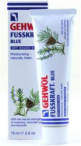 Gehwol Fusskraft Blue Crème pour les pieds – Crème émolliente riche pour peaux sèches et rugueuses – 75 ml