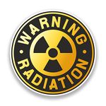 2 x 15cm/150mm Warning Radiation Vinyl Sticker Sign Radioactive #7151