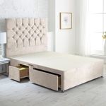 ComfoRest - Elegant 5FT King Size Bed with 4 Drawers | Sturdy King Size Bed Frame | Practical Beds and Bed Frame for Extra Storage | Versatile Bed for Organised and Stylish Bedrooms (Cream Naples)