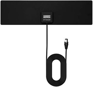 August DTA420 Freeview HD Digital TV Aerial - Indoor High Gain Portable DVB-T/DVB-T2 HDTV Television Antenna - DAB Radio Aerial