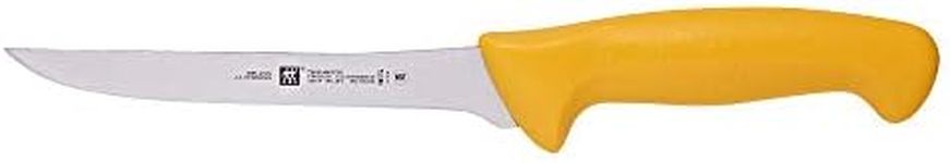 ZWILLING Twin Master 6" Boning Knife | 57 Rockwell Hardness | Ergonomic Non-Slip Synthetic Resin Yellow Handles with Enclosed Tang | Made in Spain