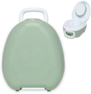 My Carry Potty - Green Pastel Travel Potty, Award-Winning Portable Toddler Toilet Seat for Kids to Take Everywhere