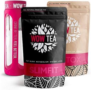 WOWTEA Té Detox Con Botella | Té Adelgazante Para Bajar de Peso | Infusión para Desintoxicación y Control de Perdida de Peso