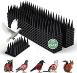 Apluskis Upgraded Bird Spikes, 20 Pack/6M Squirrel Raccoon Pigeon Cat Fox Animal Deterrent Fence Anti Bird Spikes for Outside/ Outdoor to Keep Birds Away (Black)