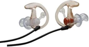 SureFire EP3 Sonic Defenders Filtered Earplugs, Double flanged Design, Reusable, Clear, Medium