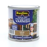 RUSTINS Quick Drying Poly Varnish Satin Oak 250ml