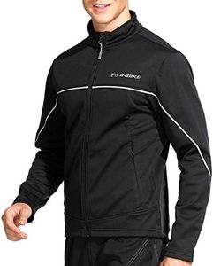 INBIKE Men's Cycling Jacket Winter Fleece Thermal Windproof Soft Shell Wind Coat Large