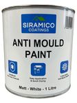 SIRAMICO COATINGS Anti-Mould Paint | 1 Litre | Superior 10 Year Anti Mould Resistant Paint for Bathrooms, Kitchens, Walls and Ceilings - Easy Brush & Roller Application