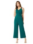 Miss Chase Women's Green Solid Wrap Jumpsuit(MCAW19D08-48-48-02,Green,X-Small)