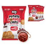 BRB Popped Potato Chips | Not Baked, Not Fried | Sweet Chipotle Flavour | 5 Packs X 48g | 60% Less Fat | Low Calorie | Healthy Snack, Large