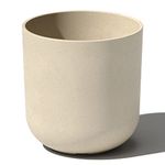 Veradek Mason Series Lima Planter - Round Planter for Indoor or Outdoor Porch/Garden | Made from Plastic & Concrete with Drainage Holes | Modern Décor for Succulents, Flowers, Small Plants