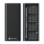 Portronics Bit Box,24-in-1 Screwdriver Kit,Compact,Durable,and Travel-Friendly Tool Kit with a Magnetic Bit Holder,Perfect for Household&Auto Repair (Black)