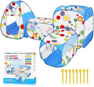 MAIKEHIGH Tunel de Juego Infantil 4 en 1, Pop Up Tienda Campaña Plegable Piscina Bolas Bebe Parque Exterior Interior Jardín Juguetes Niños Niñas Regalos