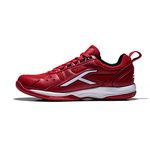 HUNDRED Raze Badminton Shoes(Non Marking)Also Perfect For Squash,Table Tennis,Volley/Basketball&Indoor Sport|Lightweight&Durable|X-Cushion,Active Grip Sole,Toe Assist(Red:White:Black,7Uk)Unisex-adult