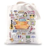 BWWKTOP Friend TV Show Tote Bag Friend TV Show Gifts Friend TV Show Merchandise Friend Central Park Shoulder Bag, Hello Reading, Large, Fashion