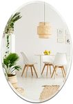 24" x 36" Frameless Oval Mirror, De