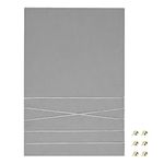 Navaris Photo Pin and Clip Board - Velvet Board for Hanging, Pinning, Displaying Photos, Pictures for Bedroom - Contemporary Pinboard - Grey