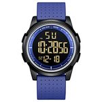 GOLDEN HOUR Ultra-Thin Minimalist Sports Waterproof Digital Watches Men with Wide-Angle Display Rubber Strap Wrist Watch for Men Women