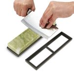 Agatige Knife Sharpening Stone with Draining Base, 10000 Grit Emerald Whetstone for Grinding Polishing Blade Repair for Kitchen Knives Chef's Knives Scissors Blade Repair Tools