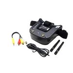 QWinOut Mini FPV Goggles 3 inch 480 x 320 Display Double Antenna Reception 5.8G 40CH Built-in Battery for FPV Racing Drone Quadcopters (Black Color Sponge)