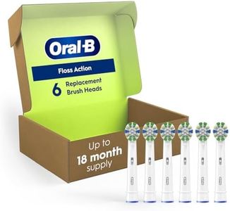 Oral-B Genuine Replacement Brush Heads, Floss Action, Refills For Oral-B Electric Toothbrushes, White, 6 Count