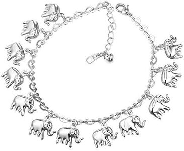 U7 Summer Jewelry Foot Bracelet On The Leg Platinum Plated Little Elephant Anklet Bracelets For Women