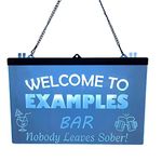 Personalised Colour Changing Hanging LED Sign | Custom Home Bar Accessory | Neon Light