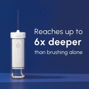 Waterpik Cordless Water Flosser – White, Portable Dental Cleaner
