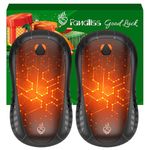 Hand Warmers Rechargeable 2 Pack FANDLISS 5200mAh Portable Reusable Hand Warmer,USB Rechargeable Hand Warmer 3 Heat Levels Up To 55°C For Raynauds,Outdoor,Camping,Women Mens Gifts (Black)